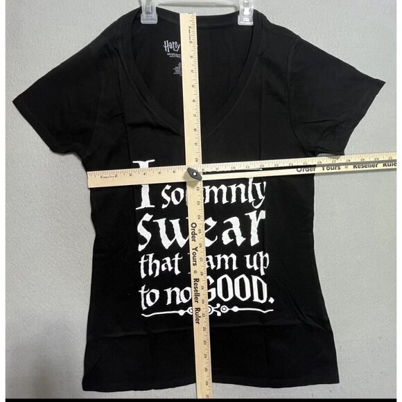 Harry Potter Adult T-Shirt Medium Black Men Women Tee  Short Sleeve,  I Swear - Picture 3 of 6